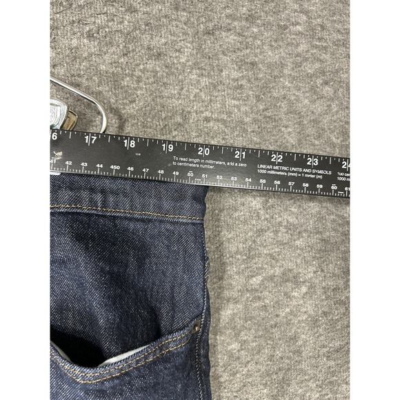 J. Crew Selvedge Flex Jeans Mens 40x32 Dark Wash Straight Leg Stretch - Picture 6 of 11